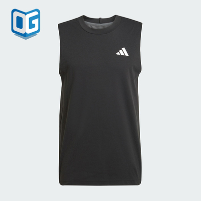 Adidas/阿迪达斯正品夏季TANK TOP男士休闲运动健身背心T恤JE5674