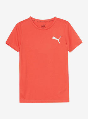 Puma/彪马正品T恤儿童橙色休闲舒适轻便经典透气短袖586980-25