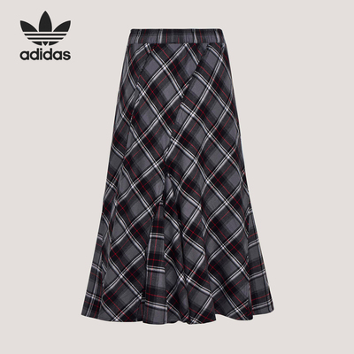 Adidas/阿迪达斯正品三叶草CHECKSKIRT新款经典女半身裙KT6381