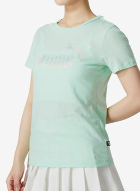 Puma/彪马正品新款女士针织柔软圆领运动休闲短袖682140-88