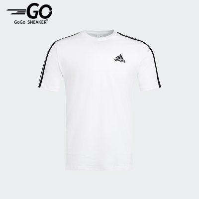 Adidas/阿迪达斯正品夏季透气简约男士运动经典休闲短袖T恤KU3922