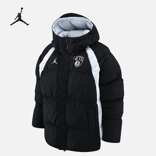 010 布鲁克林篮网队NBA男子连帽棉服外套DR2441 Nike 耐克官方正品