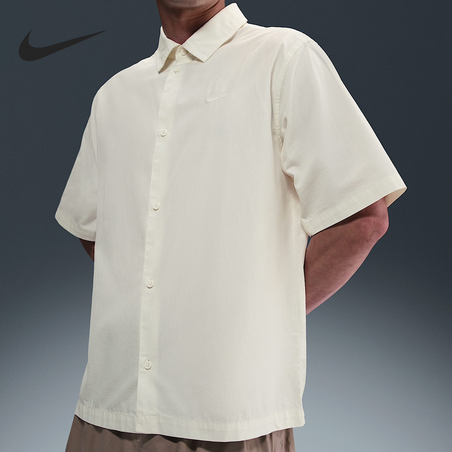 Nike/耐克官方正品2025 Club男士宽松休闲简约翻领衬衫HJ2030-133