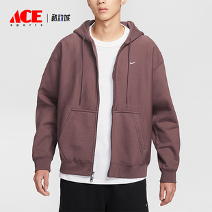 休闲连帽刺绣运动卫衣HV1085 Nike Swoosh男士 Solo 502 耐克正品