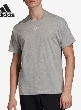 Adidas/阿迪达斯正品男子条纹透气圆领运动短袖T恤 EB5275