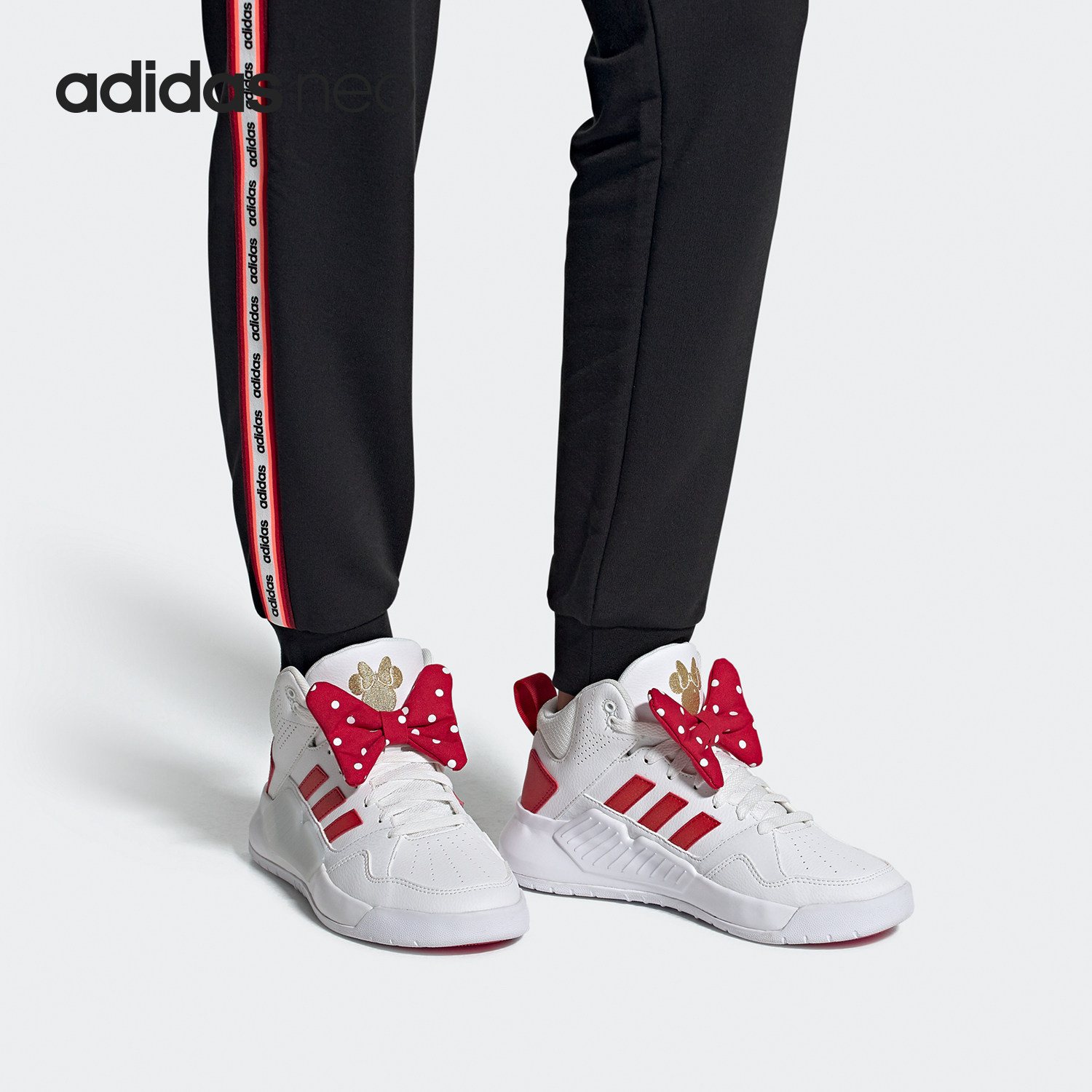 Adidas/阿迪达斯正品 NEO PLAY9TIS 2.0 女子运动休闲板鞋FW7017