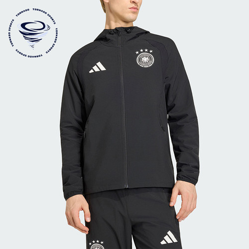 Adidas/阿迪达斯正品TIRO新款男黑色足球跑步经典夹克外套JZ9326