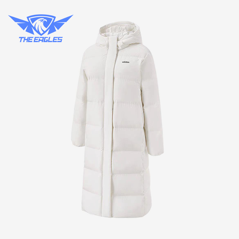 Adidas/阿迪达斯正品冬季新款女士经典户外保暖连帽羽绒服JL9621