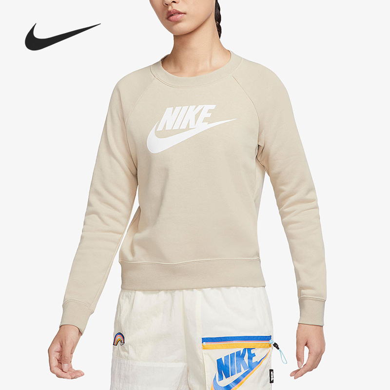 Nike/耐克官方正品女子加绒圆领针织运动套头衫卫衣 BV4113-206