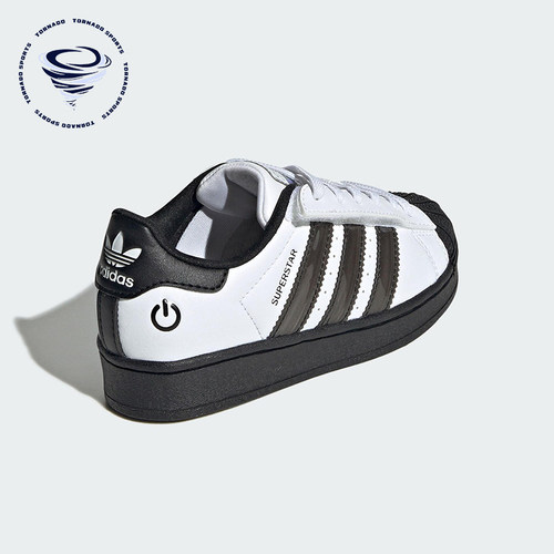 Adidas/阿迪达斯正品三叶草小童运动贝壳头经典休闲板鞋JS1290