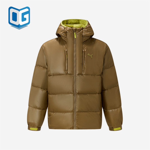 Puma/彪马正品冬季男士拉链加厚保暖连帽运动户外棉服635730-69