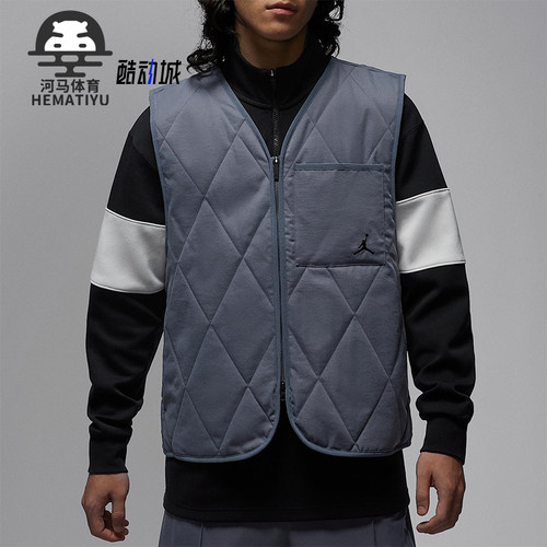 Nike/耐克正品JORDAN男士运动高尔夫保暖宽松棉马甲HQ8680-075