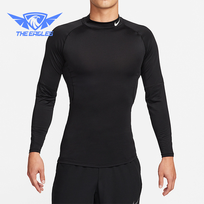 Nike/耐克正品春秋男士运动修身经典印花健身长袖T恤FB7909-010