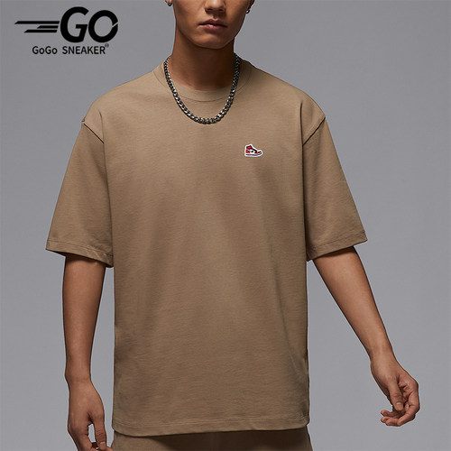 Nike/耐克正品JORDAN男士厚实刺绣针织休闲经典短袖HJ2327-240
