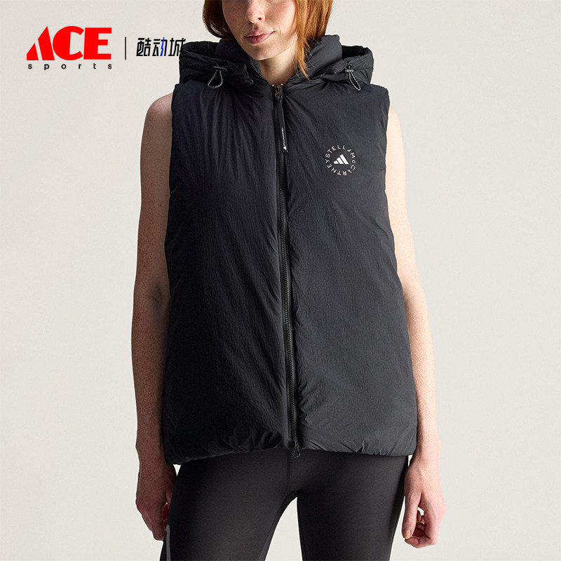 Adidas/阿迪达斯正品SMCPADEDVEST新款女经典黑色马甲棉服JW2038