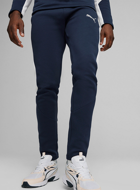 Puma/彪马正品新款男士修身休闲拼接运动针织长裤681189-14