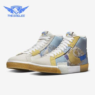 BLAZER 400 Nike ZOOM DM0859 耐克正品 男女拼接高幫板鞋