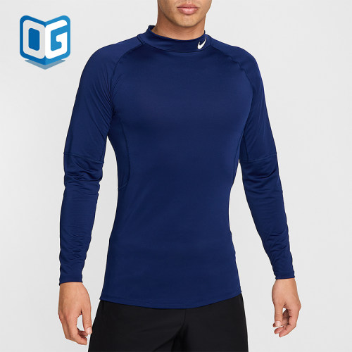 Nike/耐克正品春秋Dri-FIT男士运动 亲肤立领长袖T恤FB7909-492
