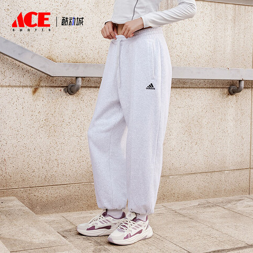 阿迪达斯男女加绒运动束脚裤