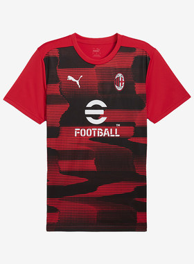 Puma/彪马正品AC米兰赛前热身男士修身足球运动球衣777712-01