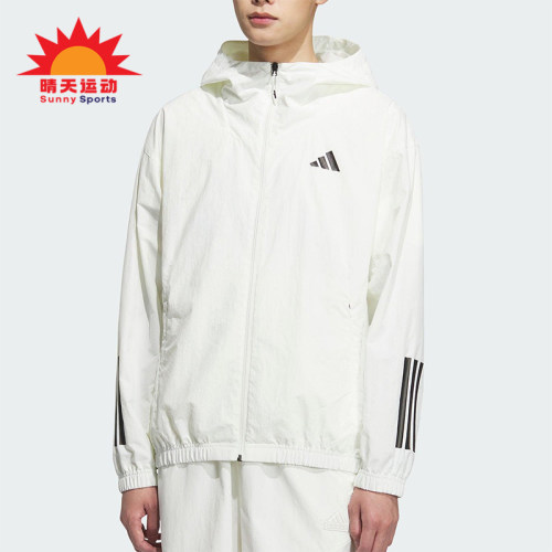 Adidas/阿迪达斯正品运动男士经典宽松透气连帽夹克外套KC3928