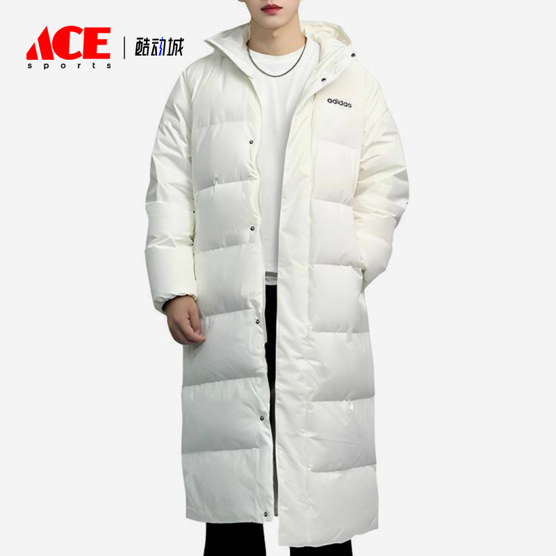 Adidas/阿迪达斯正品新款男女长款保暖经典运动休闲羽绒服JW1689