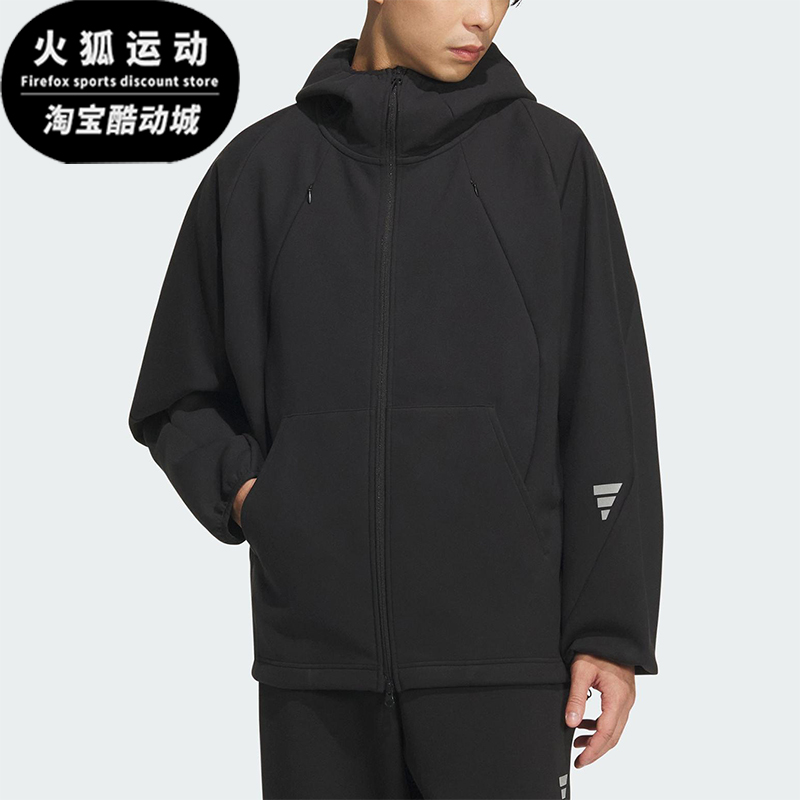 Adidas/阿迪达斯正品FUSTL M SWT HD男士运动连帽宽松外套KC6076