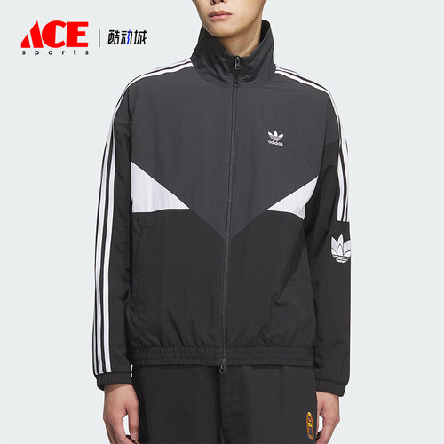 Adidas/阿迪达斯正品三叶草男女立领宽松经典梭织运动外套KC3114
