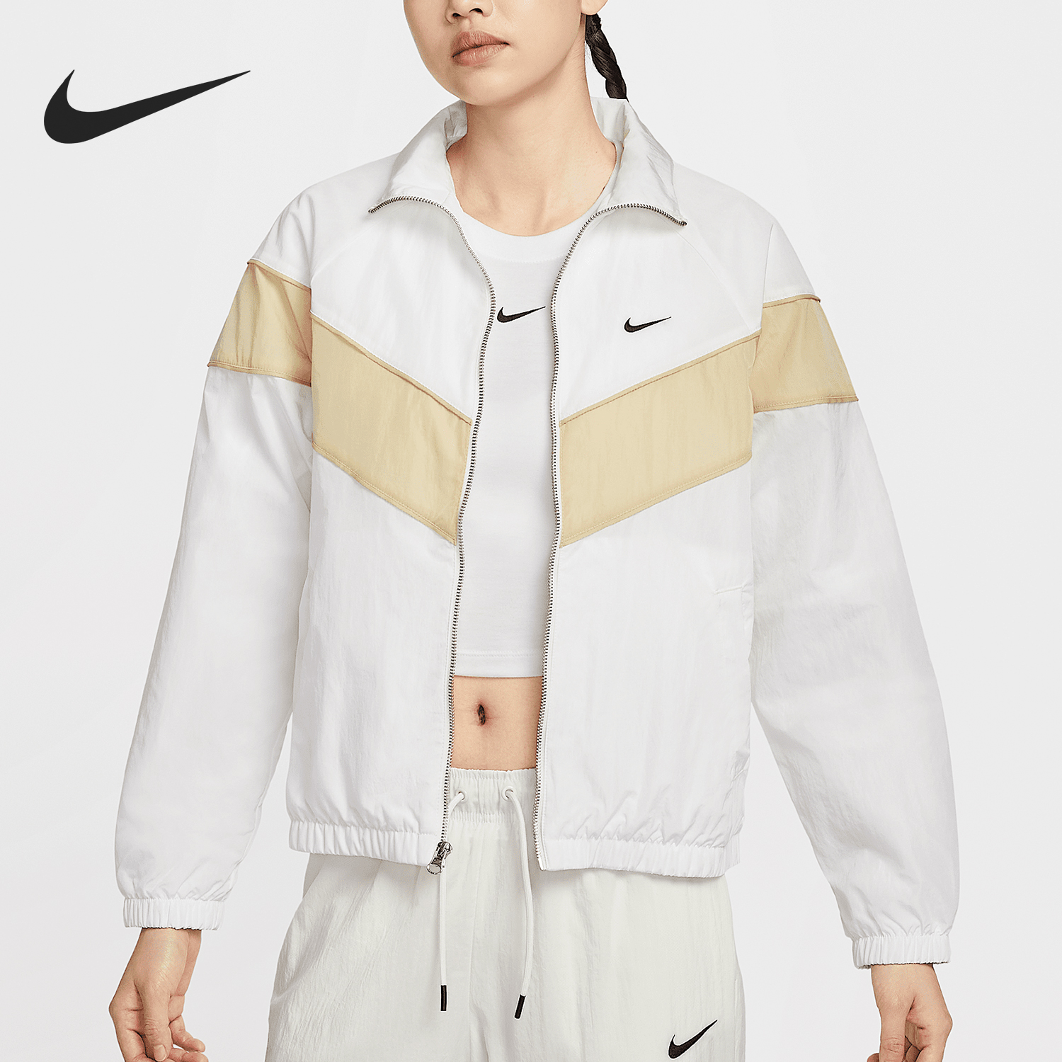 Nike/耐克官方正品Windrunner女士防晒经典夹克外套FV6305-133