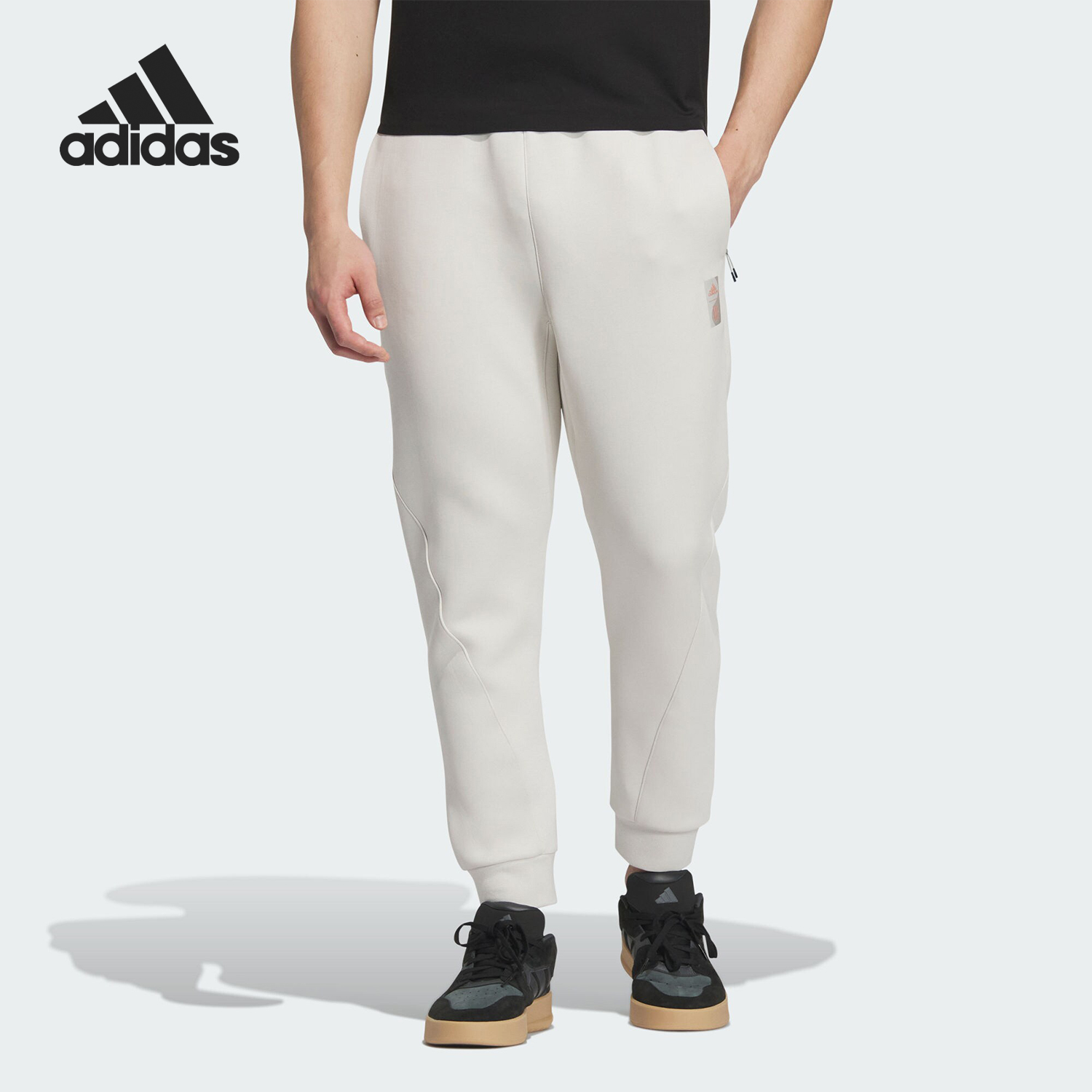 Adidas/阿迪达斯正品武极系列男士简约针织透气九分裤JI8715