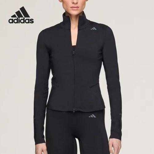 Adidas/阿迪达斯正品新款女士训练高领拉链经典长袖健身衣KD6092