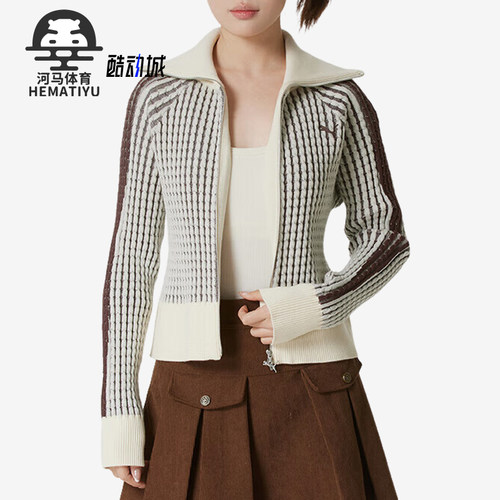 Puma/彪马正品T7SWEATER短翻领拉链衫女柔软运动鞋637439-87