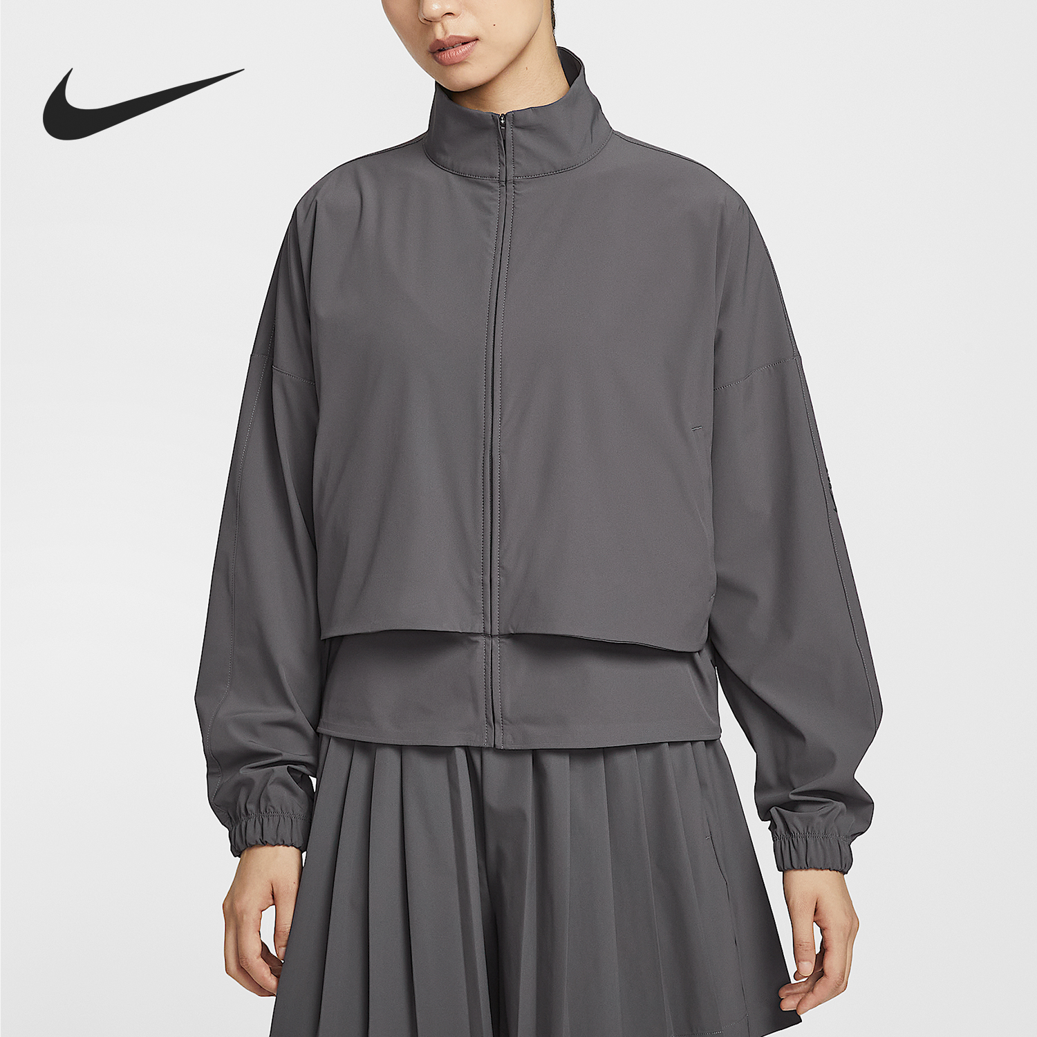 Nike/耐克官方正品Dri-FIT女士网眼拼接透气宽松外套HJ0964-036