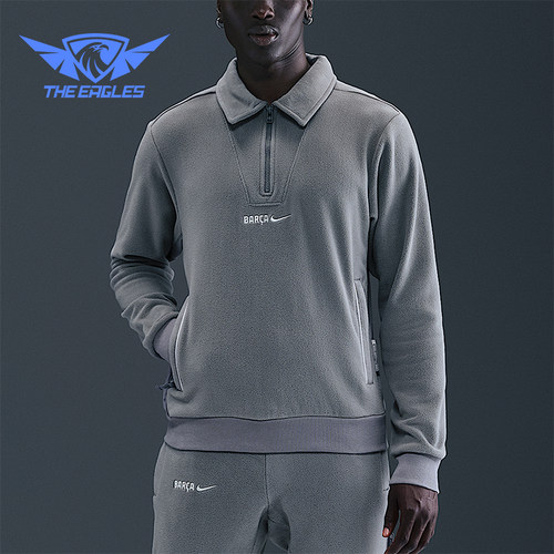 Nike/耐克正品2025冬季款男士耐穿运动足球保暖套头衫HM4280-084