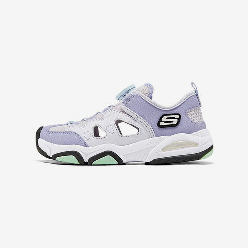 Skechers/斯凯奇正品夏季款女童休闲旋钮扣包头凉鞋319204L-LAV
