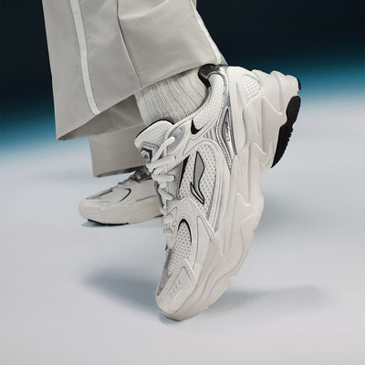 李宁正品2024流星2k女子潮流舒适厚底减震回弹运动休闲鞋AGCU358