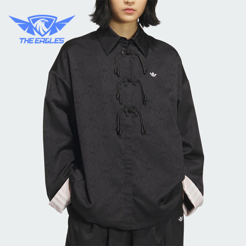 Adidas/阿迪达斯正品2025 三叶草女士新中式透气经典外套KB6407