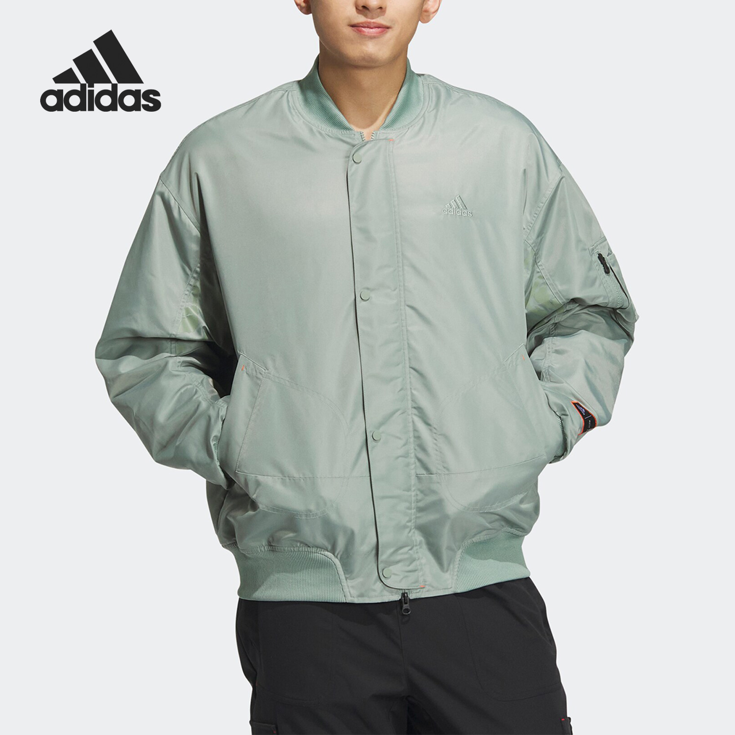 Adidas/阿迪达斯官方正品NEO 新款男女运动宽松夹克外套IK7679