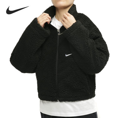 Nike/耐克正品女子羊羔绒保暖短款休闲运动夹克外套 CU6640