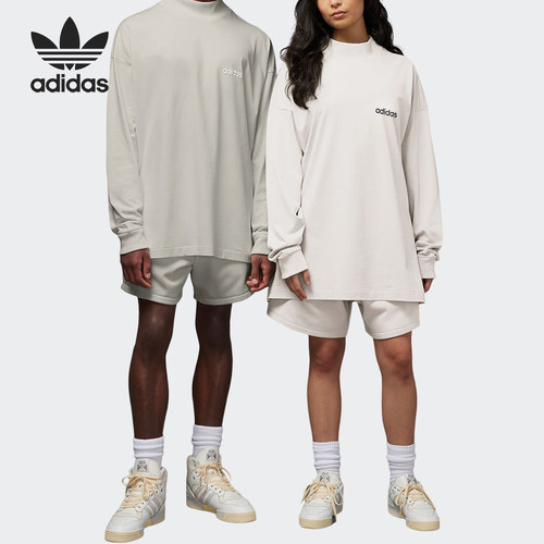 Adidas/阿迪达斯正品三叶草男女简约圆领长袖运动T恤IA3423