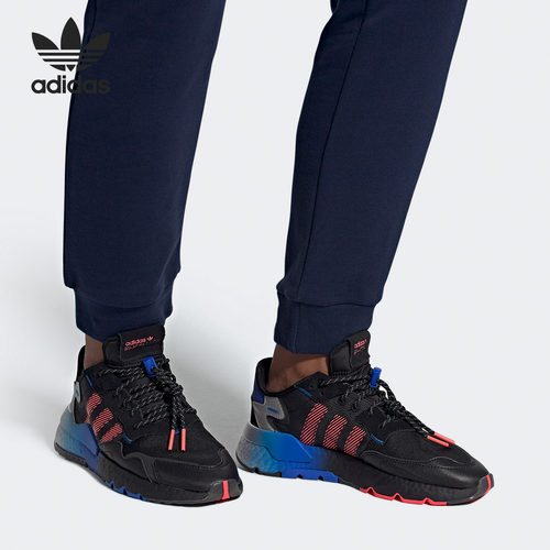 阿迪达斯官方正品三叶草 NITE JOGGER 男女反光经典运动鞋 FW4275