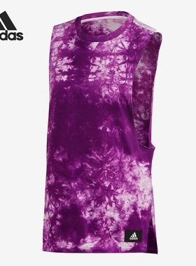 Adidas/阿迪达斯正品夏季新款女子宽松印花无袖背心GM3866