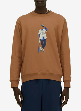 New Balance/NB正品2025新款男子经典复古卫衣套头衫MT41538-WUT