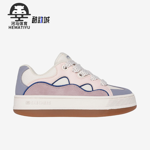 斯凯奇女士厚底缓震轻便休闲板鞋