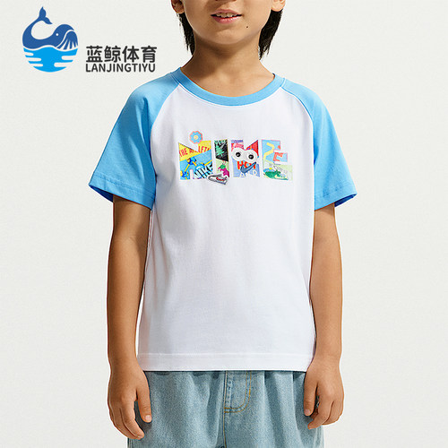 Nike/耐克正品小童休闲时尚简约透气宽松短袖T恤JF1855-100