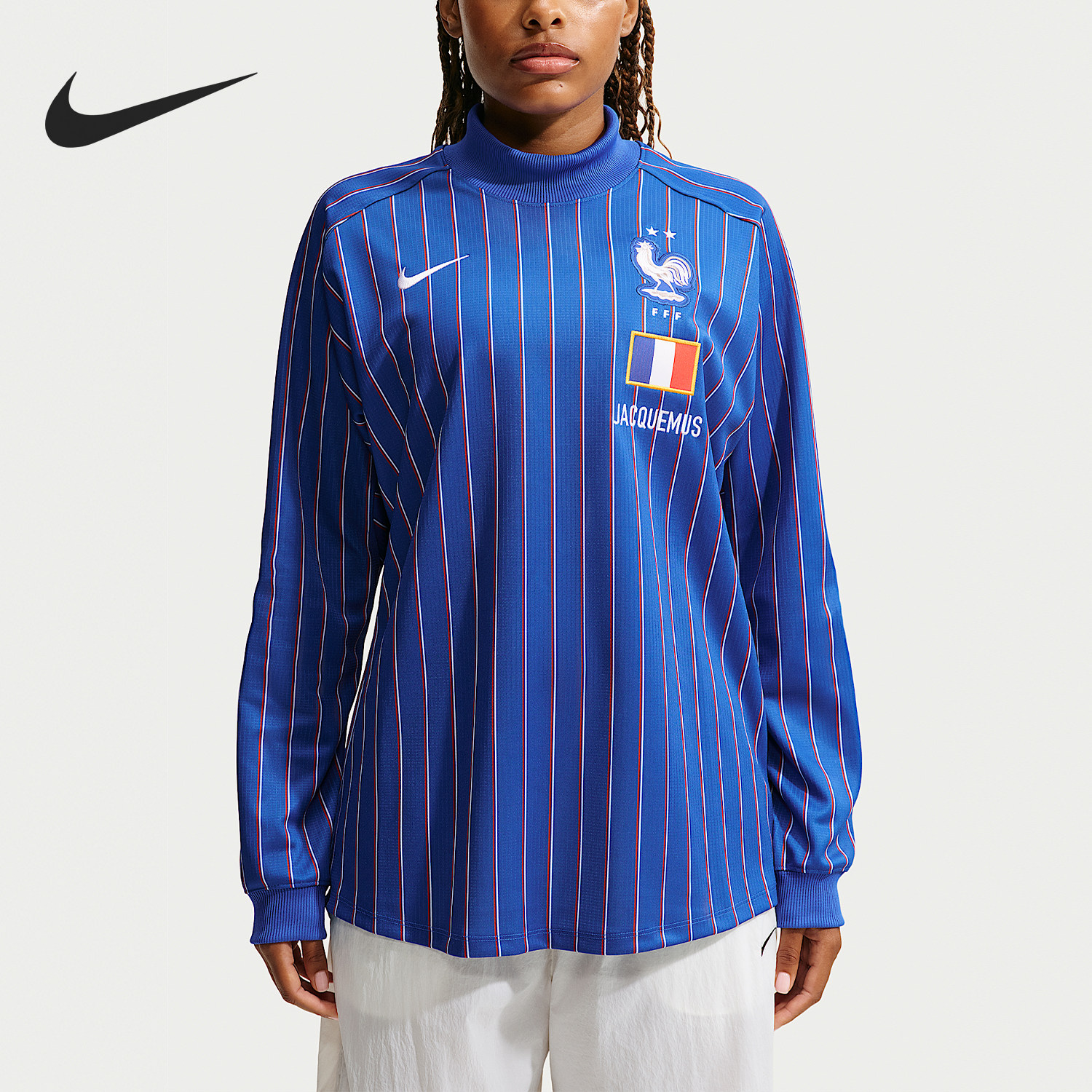 Nike/耐克正品男士宽松透气套头条纹吸汗长袖T恤IQ7570-480