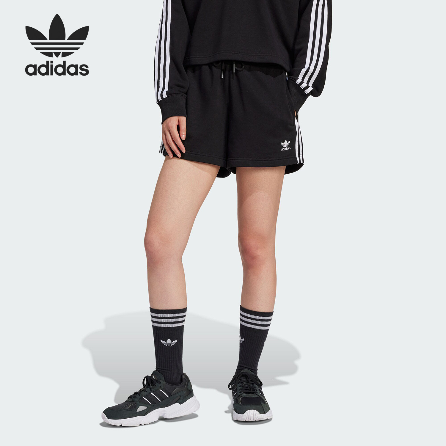 Adidas/阿迪达斯正品3 S SHORT FT女士运动宽松短裤IU2517