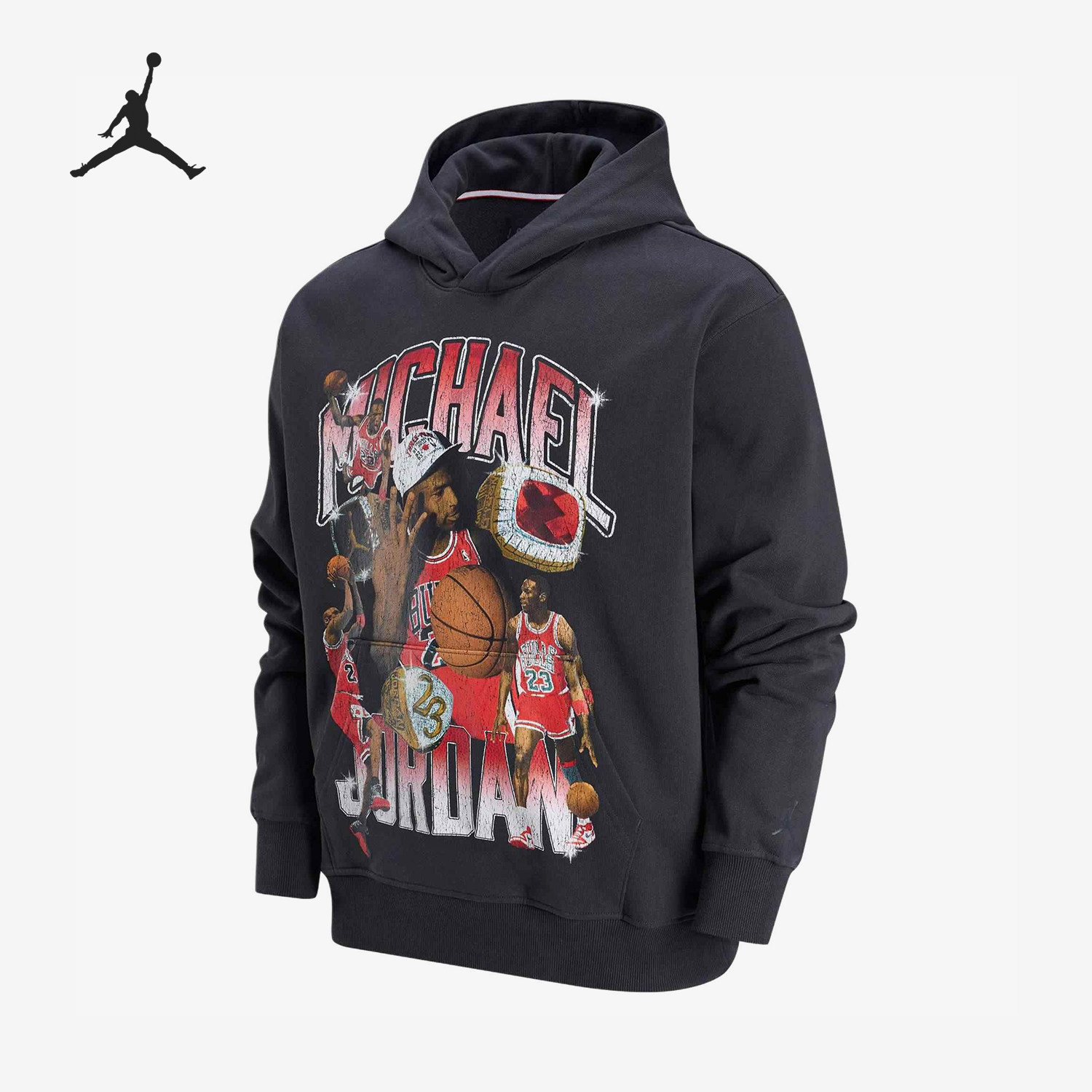 Nike/耐克正品JORDAN男士印花薄绒宽松运动卫衣HJ4397-045