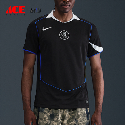 Nike/耐克正品2025男士运动V领套头透气耐穿足球短袖HM3202-011