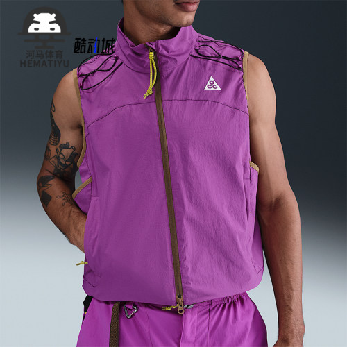 Nike/耐克正品CG Death Bloom男士运动拉链复古马甲HV0601-505
